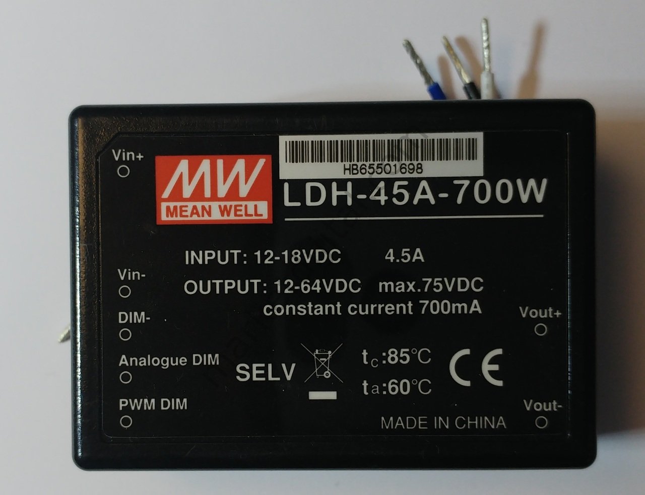 LDH-45A-700W 12-18V İNPUT 21-64V OUTPUT