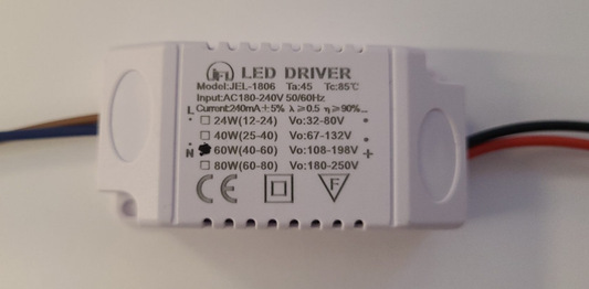 JEL-1806 Avize Led Driver 40w 67-132V 240mA