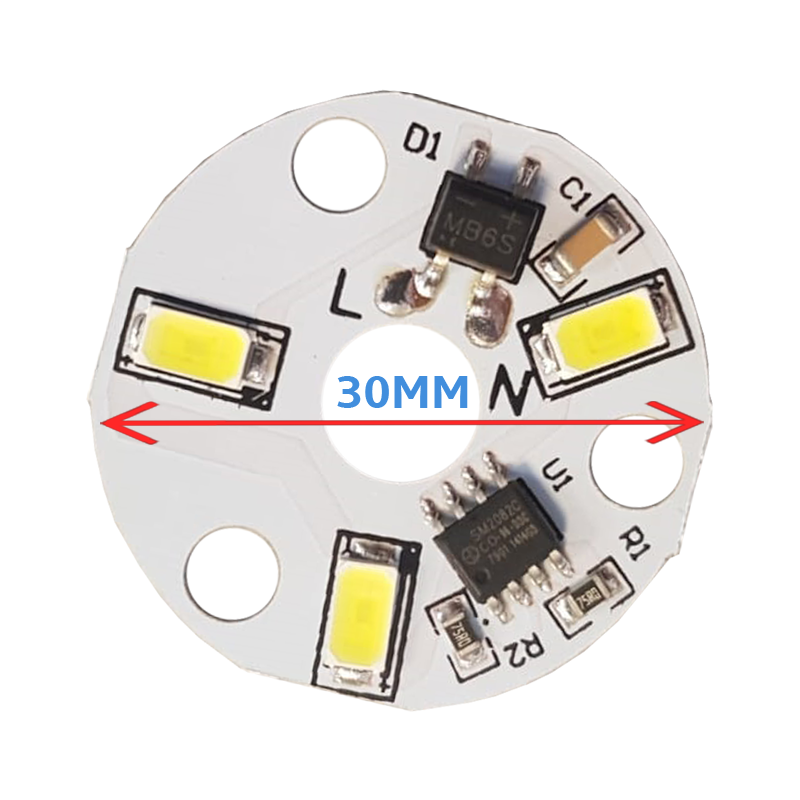 220 Volt 3 Watt SMD 5630 Ledli Hazır Led Modül 30MM