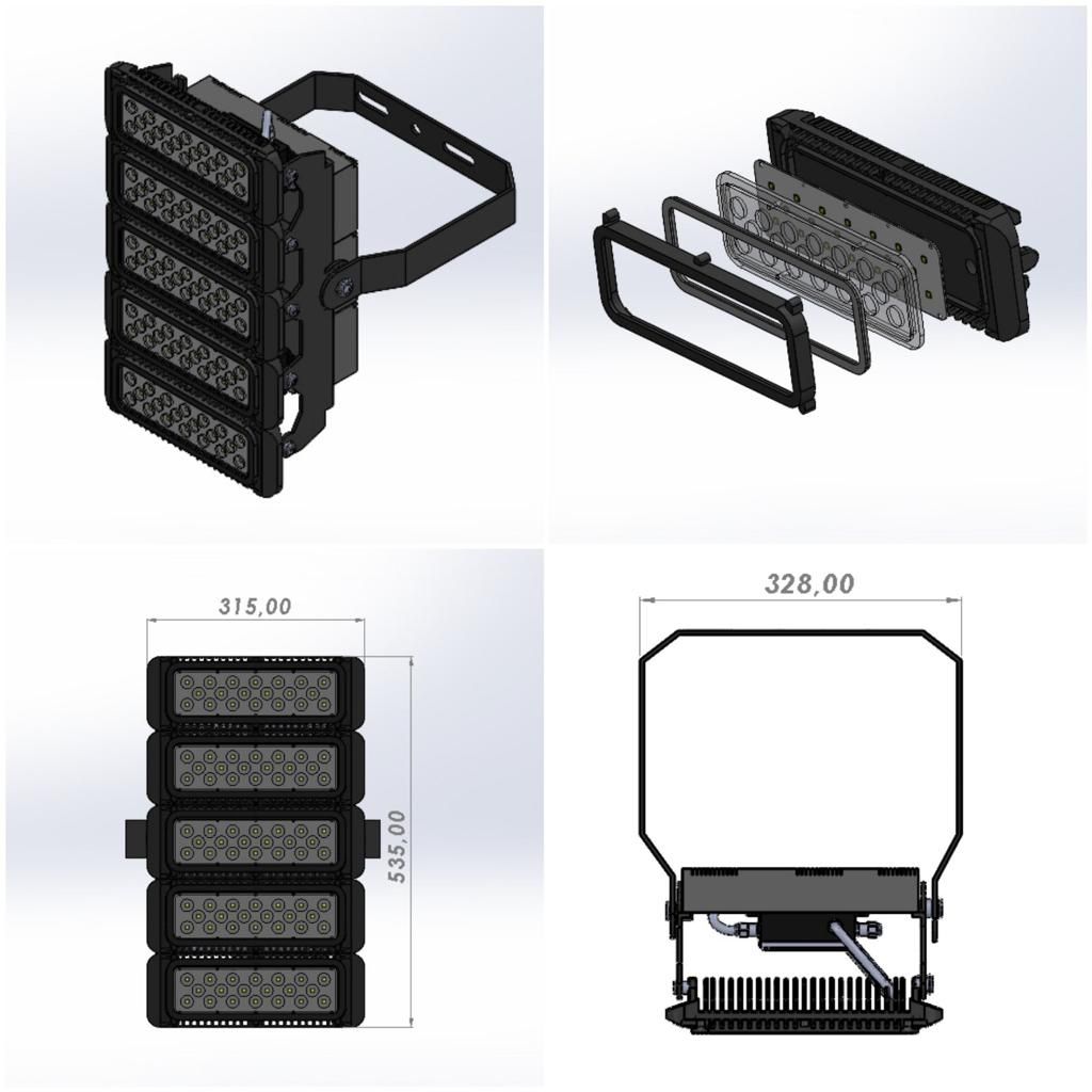 500 W Projektör