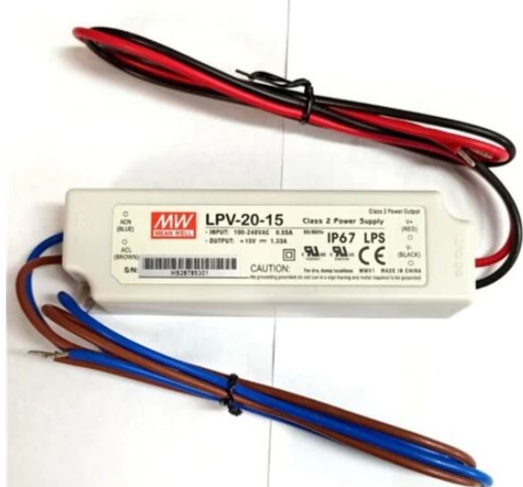 LPV-20-15 15 Volt 1.33 Amper IP67 Meanwell