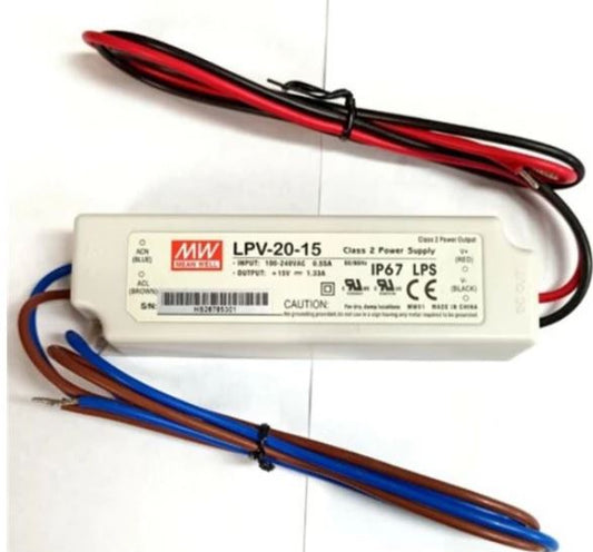 LPV-20-15 15 Volt 1.33 Amper IP67 Meanwell