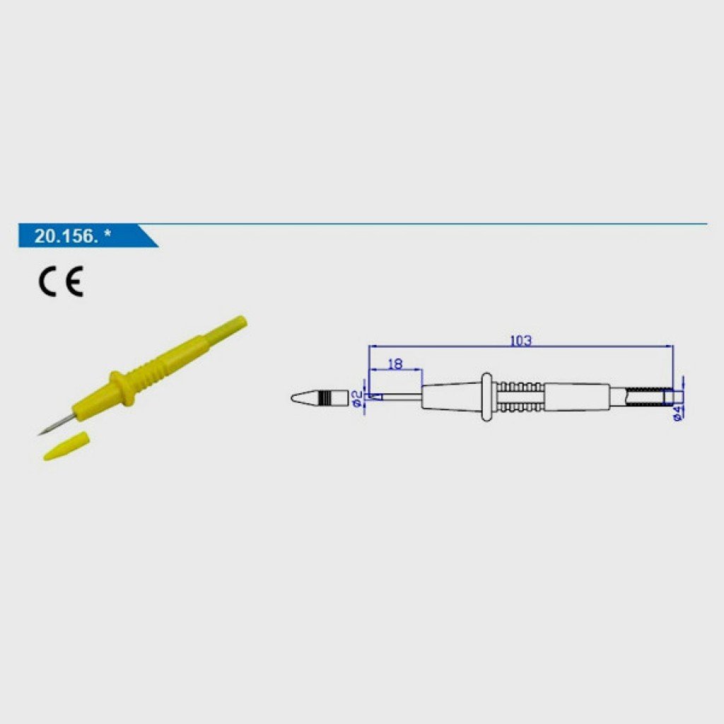 AF-TH015 Test Probe Kalın Uç Prob Kırmızı-Siyah Takım