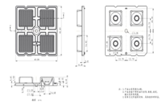 Darkoo 2x2 30D Lens DK-5050-30-LENS-4H1-H8.5-XPE-V1