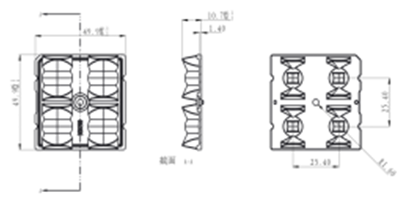 Darkoo 2x2 30*90D Lens DK-5050-30*90-TP-4H1-V1