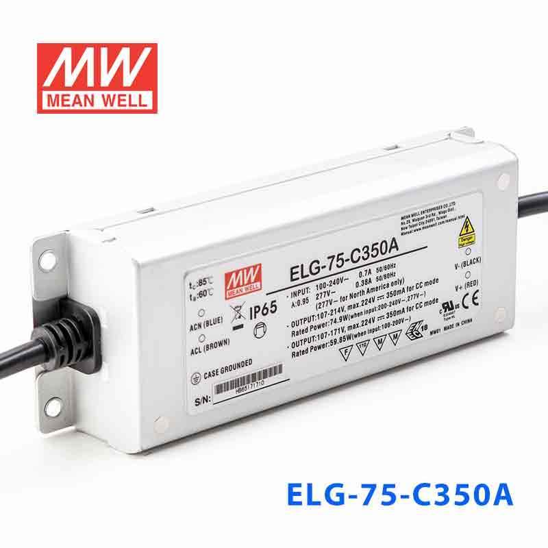 Meanwell 75W 350mA 107-214V Adaptör ELG-75-C350A