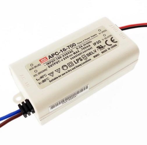 APC-16-700 9-24 Volt 700 mA IP42 Meanwell