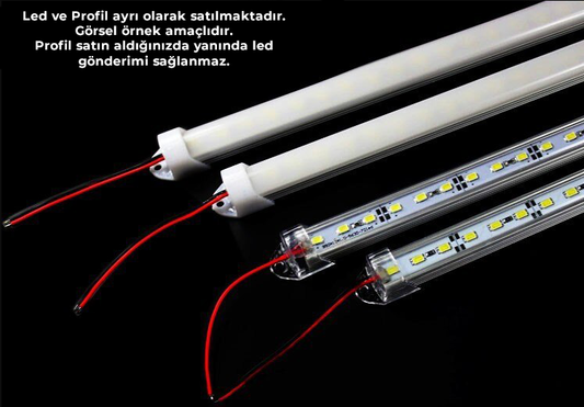 PJ1094 Tek Sıra Led Pcb İçin 1 Mt Bar Led Profil (İthal Profil)