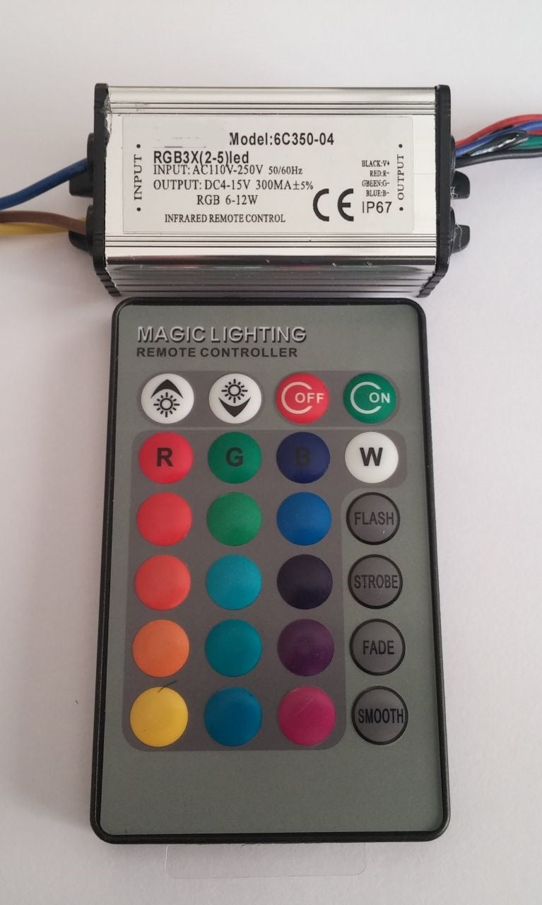 Rgb Powerled Sürücü Ir Kumandalı 6-12 Led