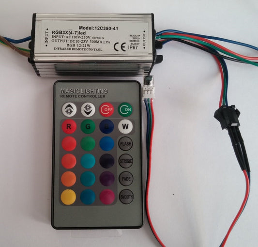 Rgb Powerled Sürücü Ir Kumandalı 12-21 Led