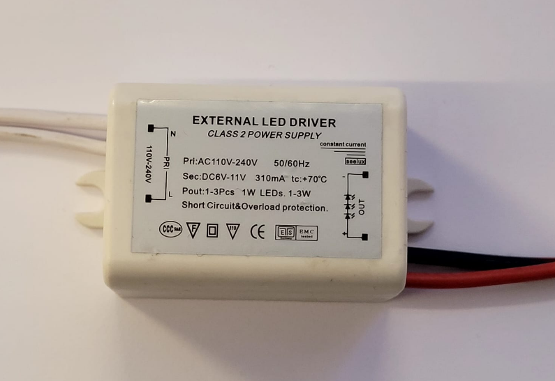 6-11Vdc 310mA 2-3x1 Watt Sürücü External