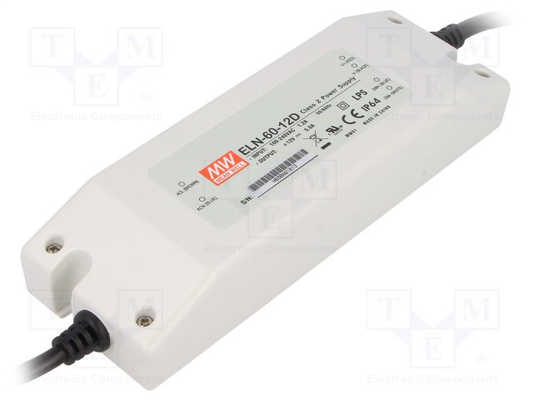 Mean Well ELN-60-12D 60W Çift Çıkışlı Anahtarlama Power Supply