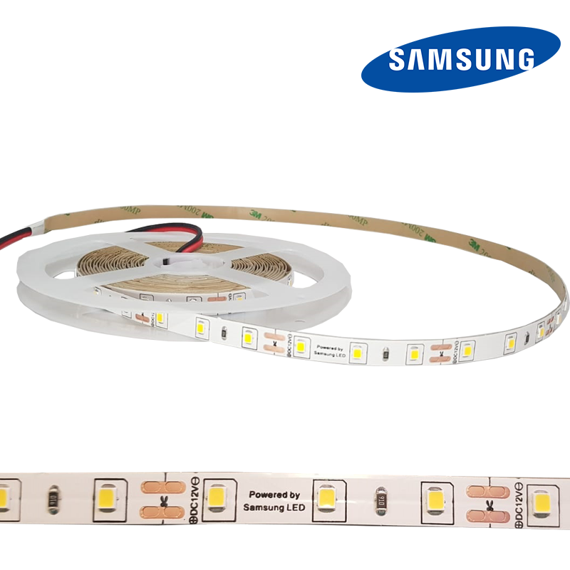 Samsung 12V 2835 Tek Çipli 60 Led Şerit Led IP65 (5 Metre)