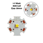 1-7 Watt 3535 High Power Seoul Led Star Pcb'li SZ8-Y22