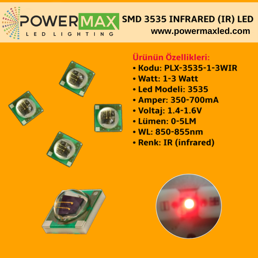 Powermax Smd 3535 IR (infrared) Led 1-3 Watt