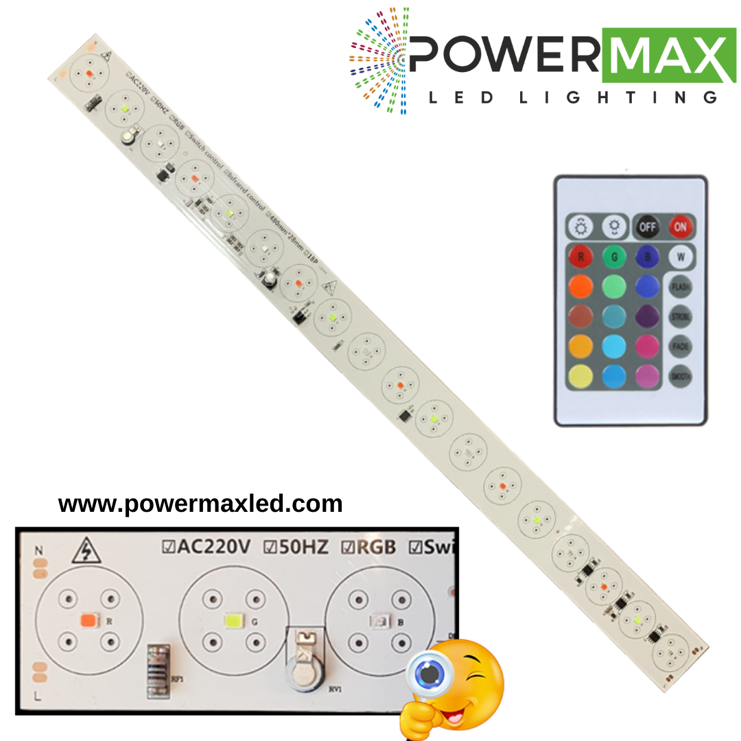 RGB IR Kumandalı 220 Volt 18 Watt SMD 2835 Ledli Hazır Wallwasher PCB