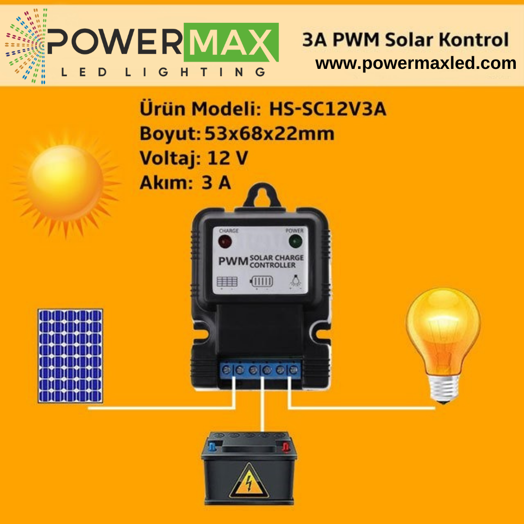 Solar Controller  (Solar Şarj Cihazı) 3 Amper