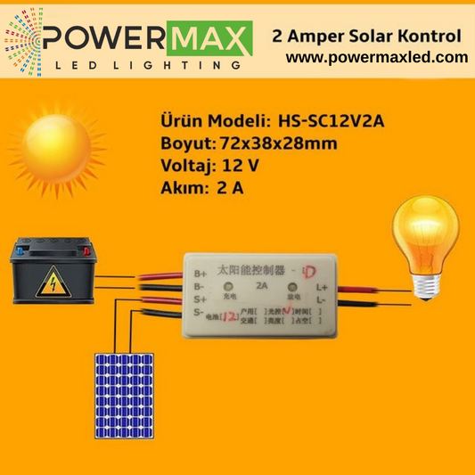 Solar Controller (Solar Şarj Cihazı) 2 Amper