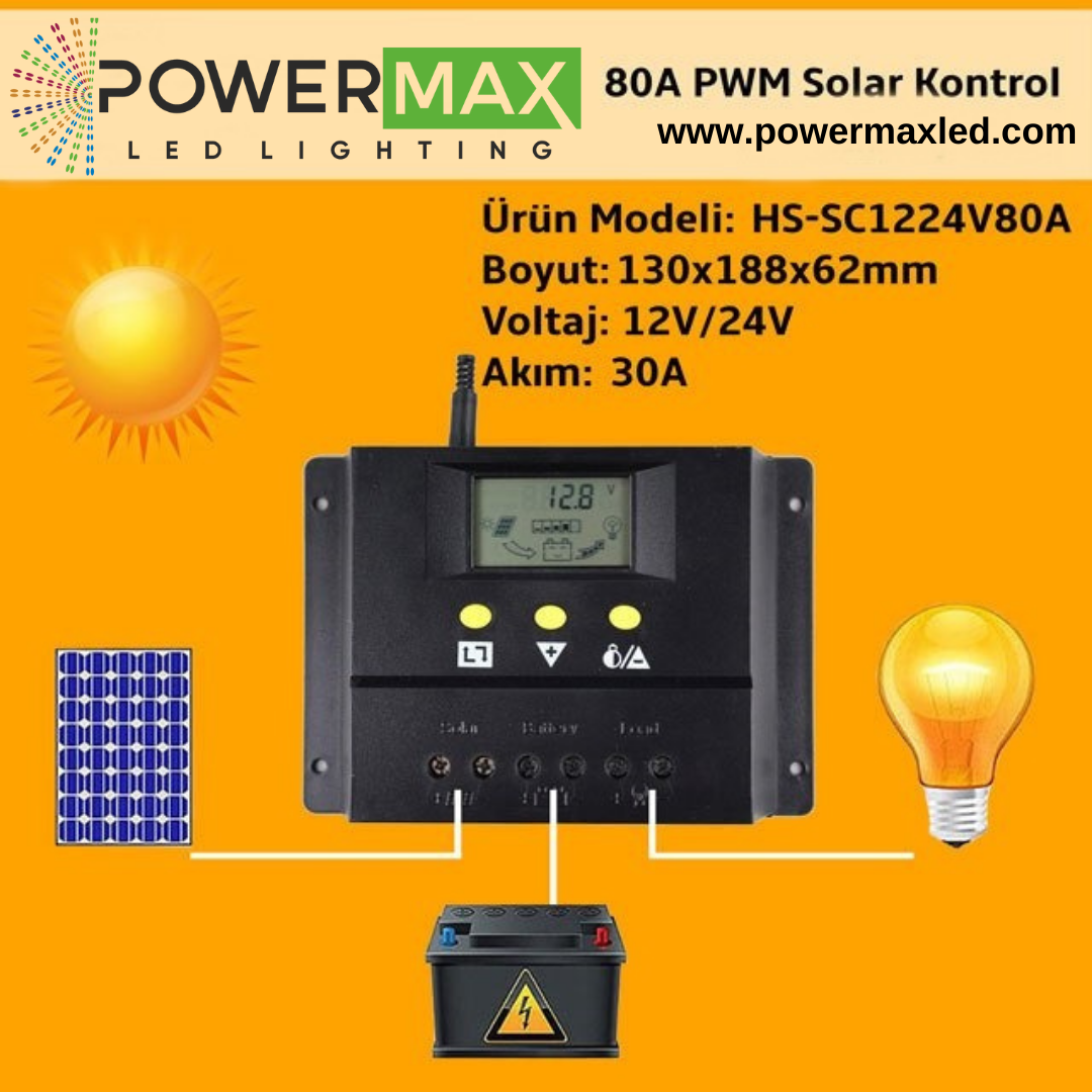 Solar Controller (Solar Şarj Cihazı) 80 Amper