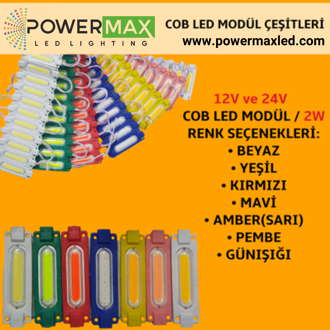 24 Volt 2 Watt Cob Ledli Reklamcı Modül