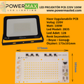 220V 100W SMD 2835 Ledli Hazır Projektör PCB