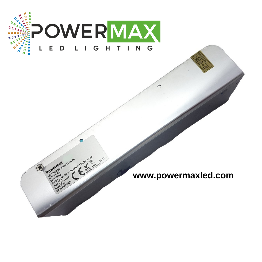 Powermax 12V 12,5A 150W Slim Adaptör