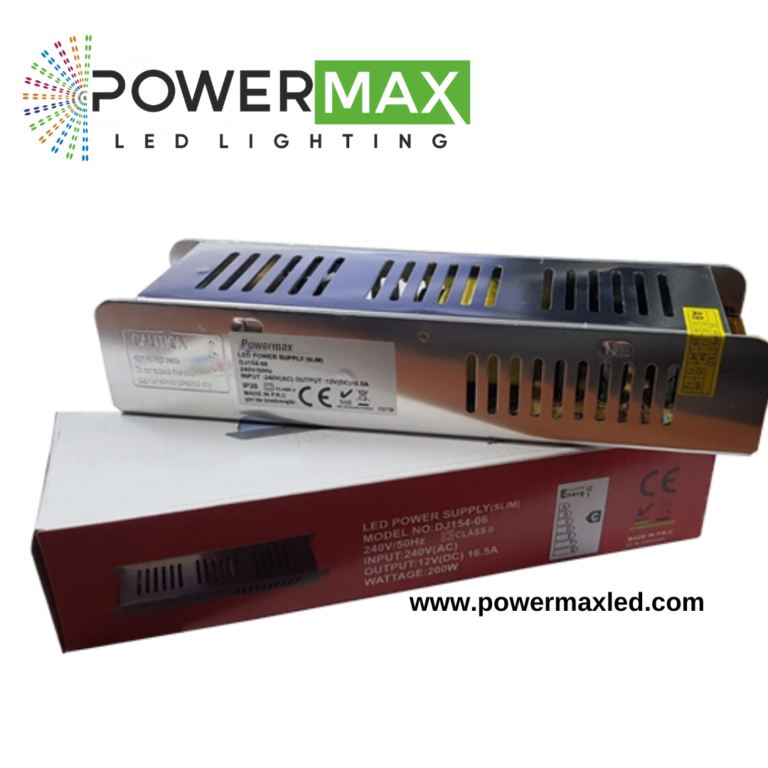 Powermax 12V 16,5A 200W Slim Adaptör