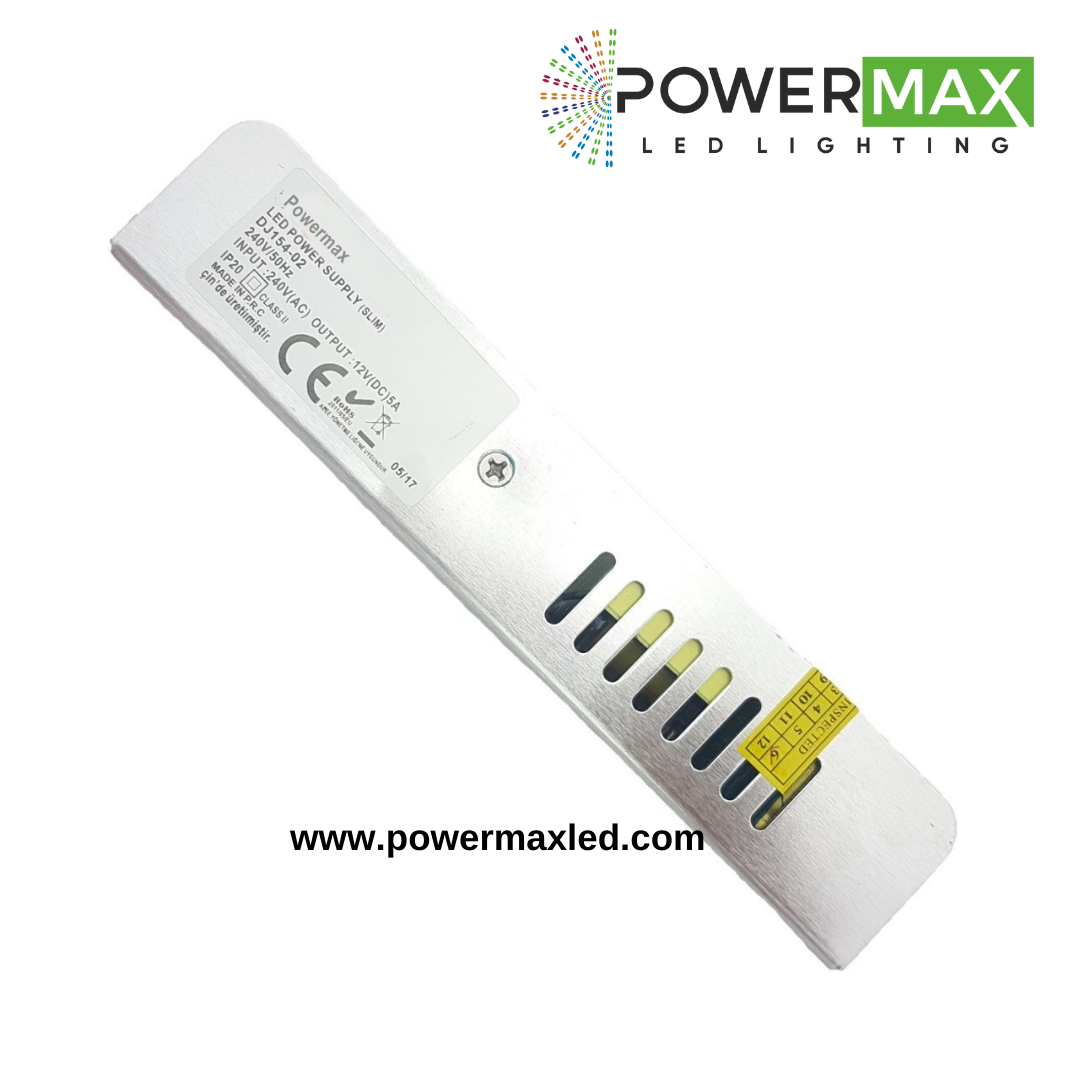 Powermax 12V 5A 60W Slim Adaptör