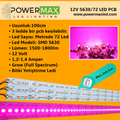 12 Volt 5630 Ledli Led Bar Alüminyum Çubuk 72 Ledli Grow (Full Spectrum)
