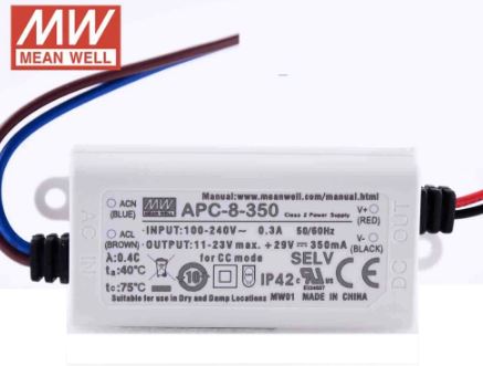 APC-8-350 11-23 Volt 350 mA IP42 Meanwell