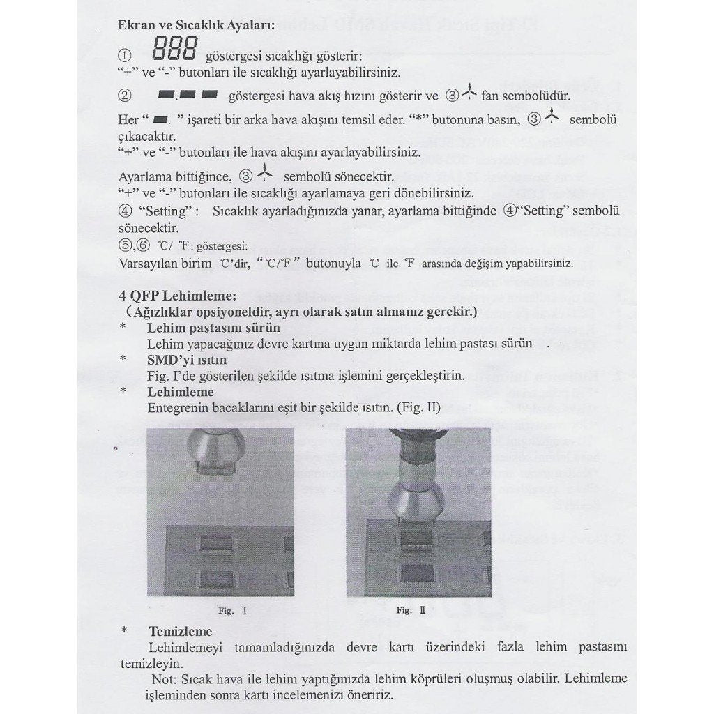 ZD-8907 300W 220V SICAK HAVA ÜFLEME